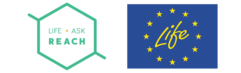 EU Life logotyp och Ask Reach logotyp.